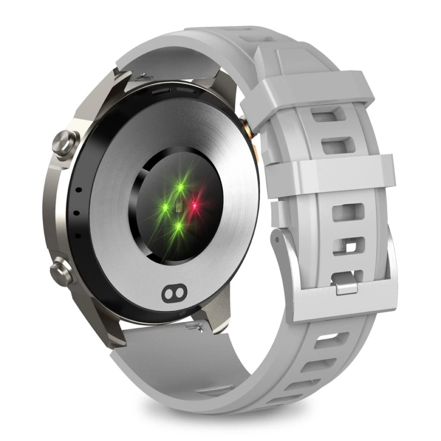 Aligator AW12SR - Inteligentné hodinky Watch GPS 500 mAh IP69K strieborné