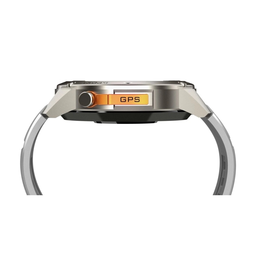 Aligator AW12SR - Inteligentné hodinky Watch GPS 500 mAh IP69K strieborné