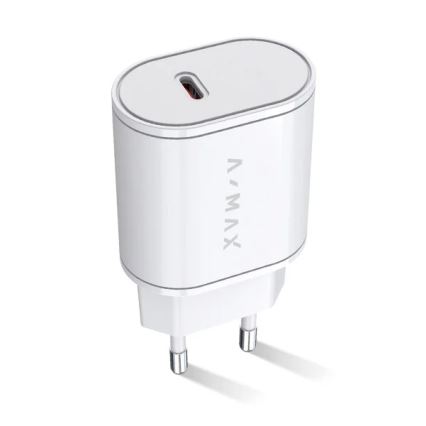 Aligator AX0001V - Rýchlonabíjací adaptér A-MAX Power Delivery 20W USB-C biely