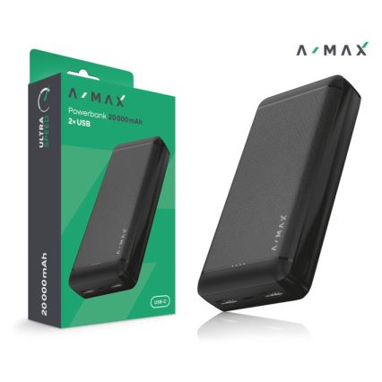 Aligator AX0003 - Powerbanka A-MAX 10000 mAh 3,7V čierna