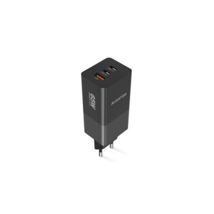 Aligator CHPD0027 - Rýchlonabíjací adaptér GaN Power Delivery 65W 2xUSB-C + USB-A čierna
