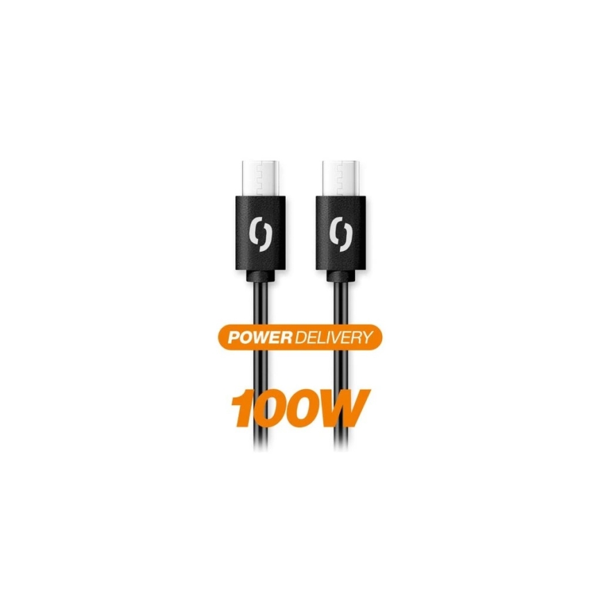 Aligator DATKP46 - USB kábel USB-C / USB-C 100W Power Delivery 1,5m čierny