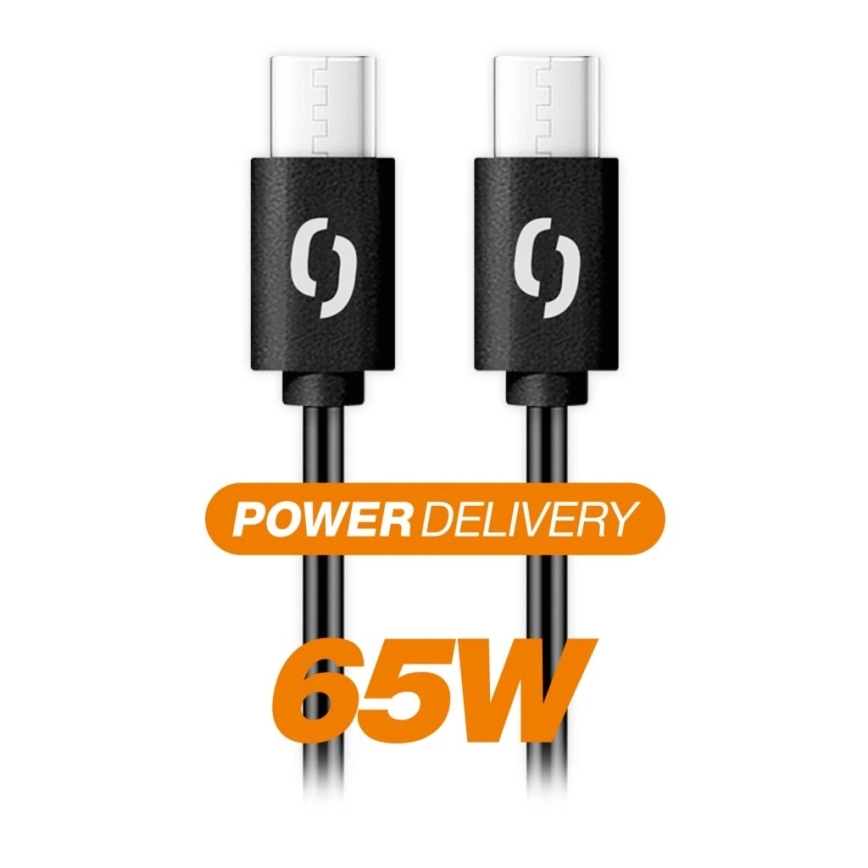 Aligator DATKP58 - USB kábel USB-C / USB-C 65 W Power Delivery 2,5 m čierna