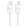Aligator DATKP59 - USB kábel USB-C / USB-C 65W Power Delivery 2,5 m biela