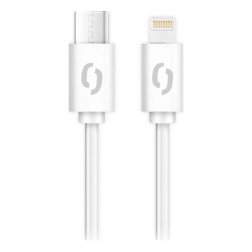 Aligator DATKP61 - USB kábel USB-C / Lightning, 30 W Power Delivery, 2,5 m, biely