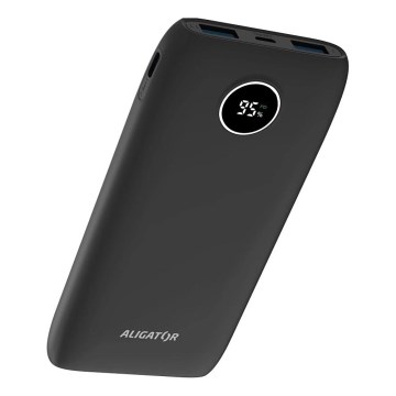 Aligator PBPD10BK - Powerbanka s LCD displejom, Power Delivery, 10000 mAh/20 W/3,7 V, čierna