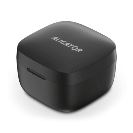 Aligator TWS05 - Bezdrôtové slúchadlá Pods LITE 200 mAh + 2x 30 mAh čierne