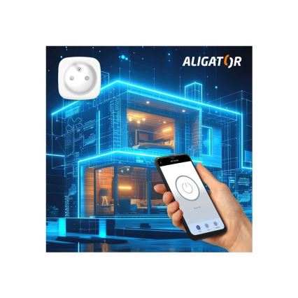 Aligator WAL001 - Inteligentná zásuvka 3680W/230V/Typ E/16A Wi-Fi Tuya