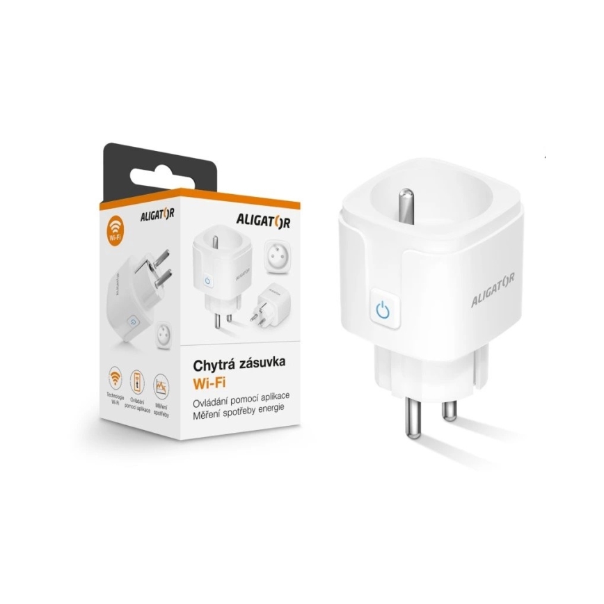 Aligator WAL001 - Inteligentná zásuvka 3680W/230V/Typ E/16A Wi-Fi Tuya