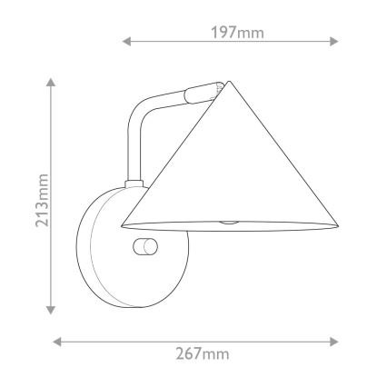 Alora Mood - Nástenné svietidlo REMYCK 1xE27/60W/230V čierna