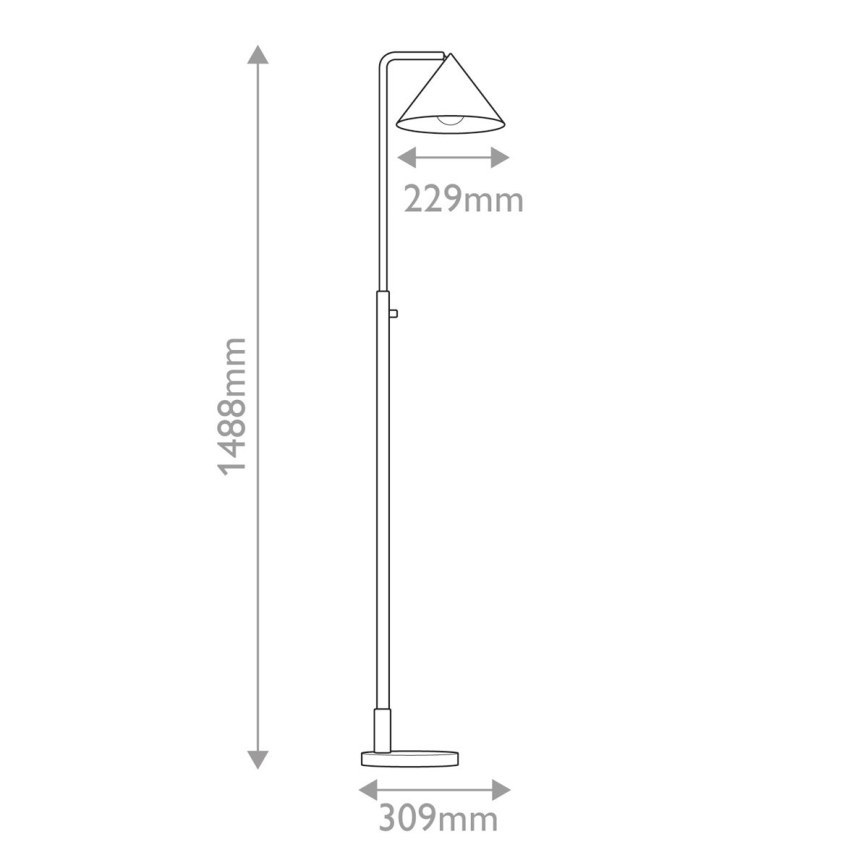 Alora Mood - Stojacia lampa REMYCK 1xE27/60W/230V čierna