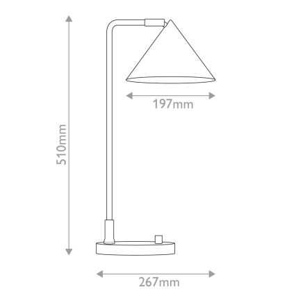 Alora Mood - Stolová lampa REMYCK 1xE27/60W/230V čierna
