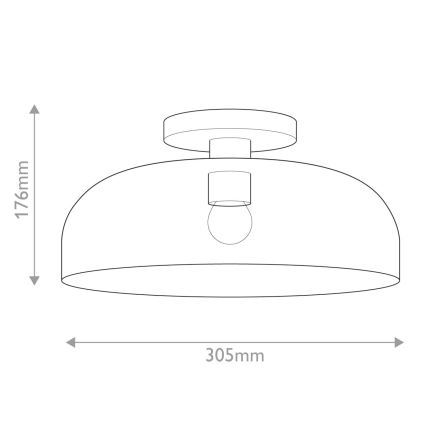 Alora Mood - Stropné svietidlo SYLVIA 1xE27/60W/230V čierna