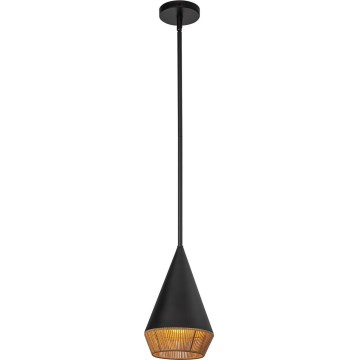 Alora Mood - Luster na tyči DAPHNE 1xE27/60W/230V pr. 18,1 cm čierna/hnedá