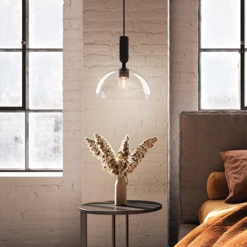 Alora Mood - Luster na tyči JUDE 1xE27/60W/230V čierna