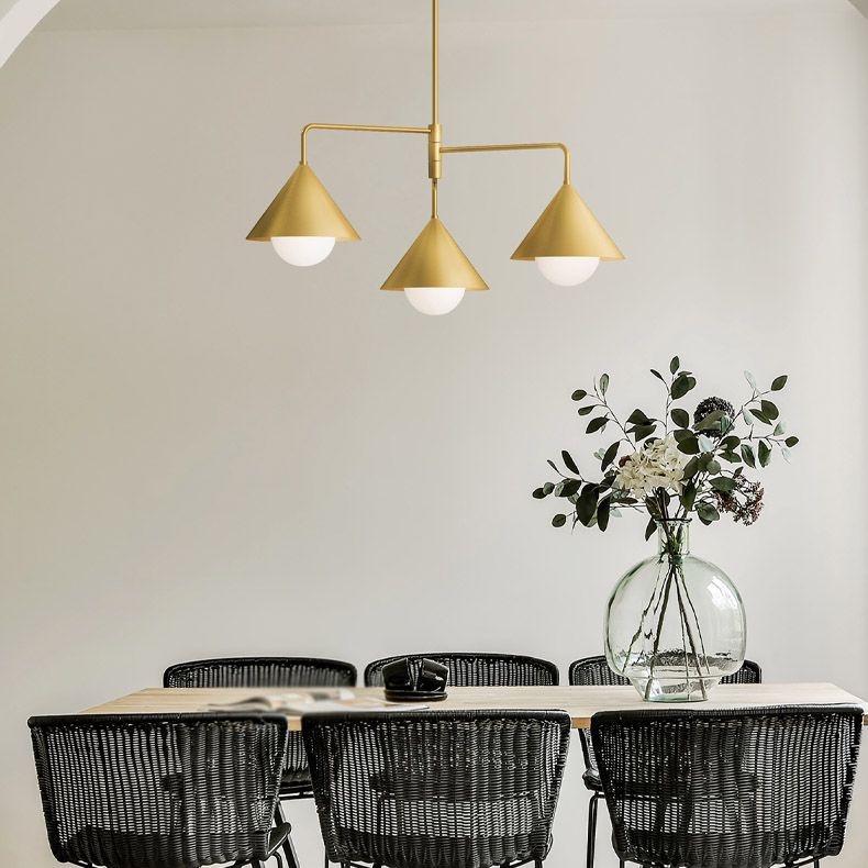 Alora Mood - Luster na tyči REMYCK 3xE27/60W/230V zlatý