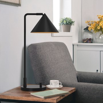 Alora Mood - Stolová lampa REMYCK 1xE27/60W/230V čierna