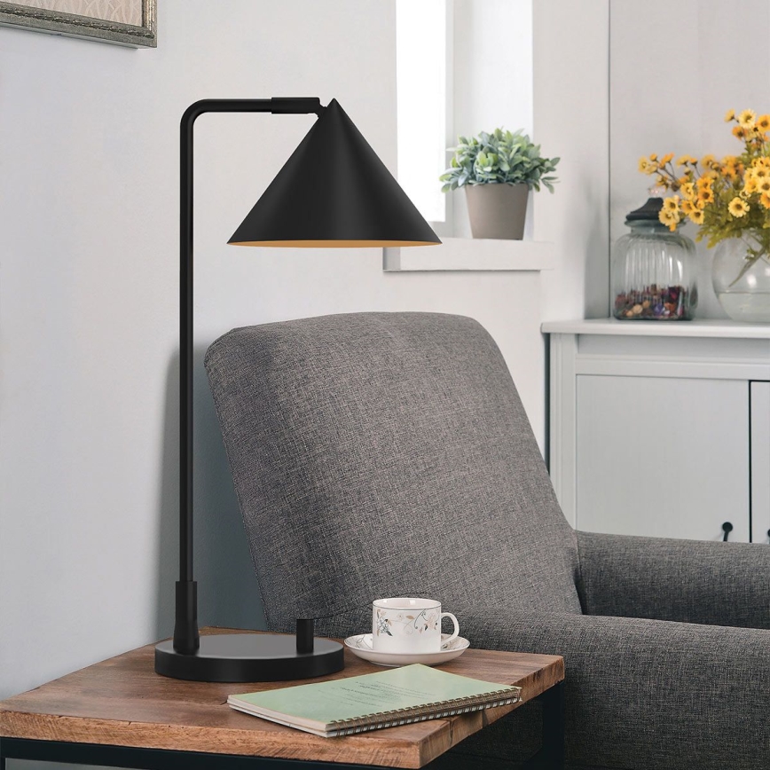 Alora Mood - Stolová lampa REMYCK 1xE27/60W/230V čierna