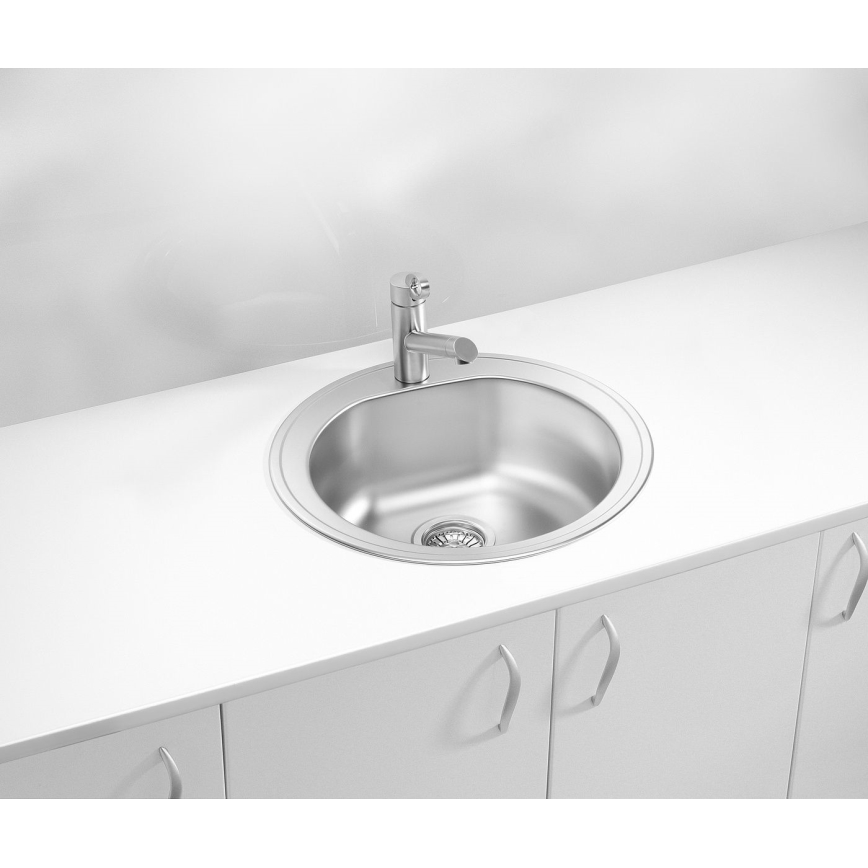 ALVEUS 1116756 - Kuchynský drez FORM pr. 51 cm matná oceľ/satin, hĺbka 18,5 cm