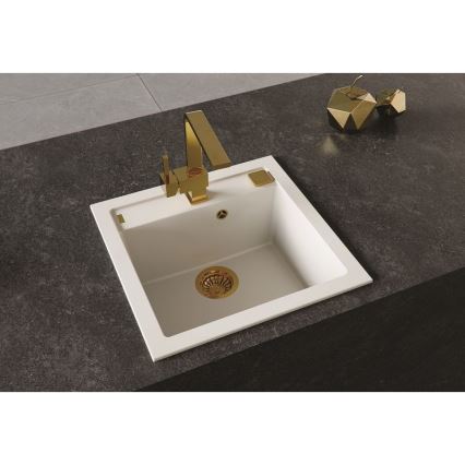 ALVEUS 1128395 - Kuchynský drez FORMIC 52x51 cm granit/biela