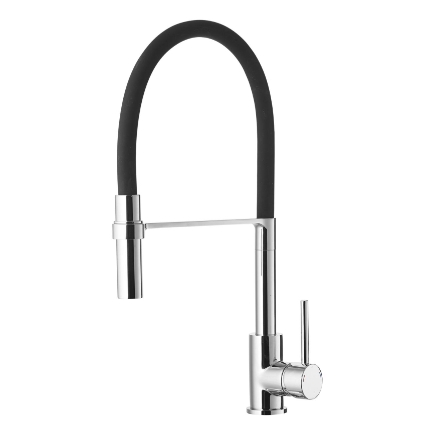 ALVEUS 1129024 - Drezová batéria s flexibilným ramienkom ELIA 45 cm lesklý chróm/čierna