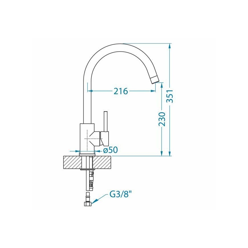 ALVEUS 1129028 - Drezová batéria ELZA 35,1 cm nerezová oceľ