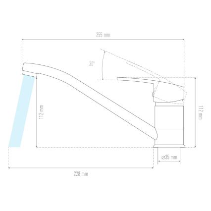 ALVEUS 1130435 - Drezová batéria NINA 13,5 cm granit/béžová