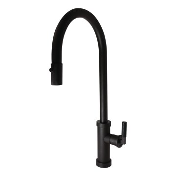 ALVEUS 1132179 - Drezová batéria s vyťahovacou sprškou NERINA 46,8 cm čierna