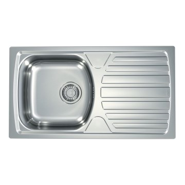 ALVEUS 1136539 - Kuchynský drez BASIC 78x43,5 cm matná oceľ/satin, veľký výpust