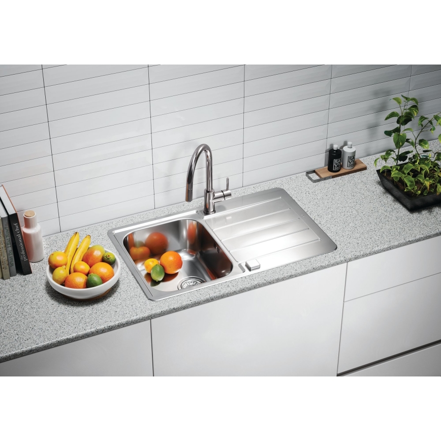 ALVEUS 1136608 - Kuchynský drez LINE 79x50 cm nerezová oceľ/satin, bez excentra