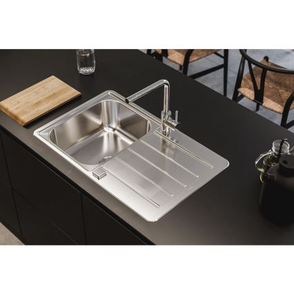 ALVEUS 1136608 - Kuchynský drez LINE 79x50 cm nerezová oceľ/satin, bez excentra