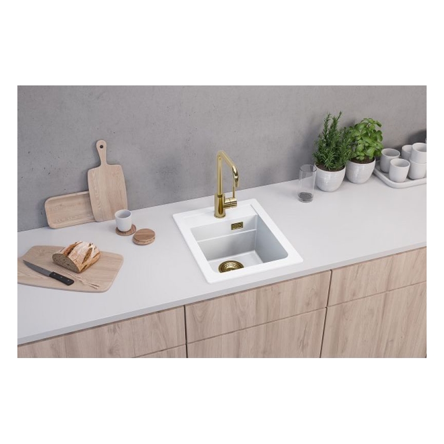 ALVEUS 1139079 - Kuchynský drez ATROX 50x40 cm granit/biela
