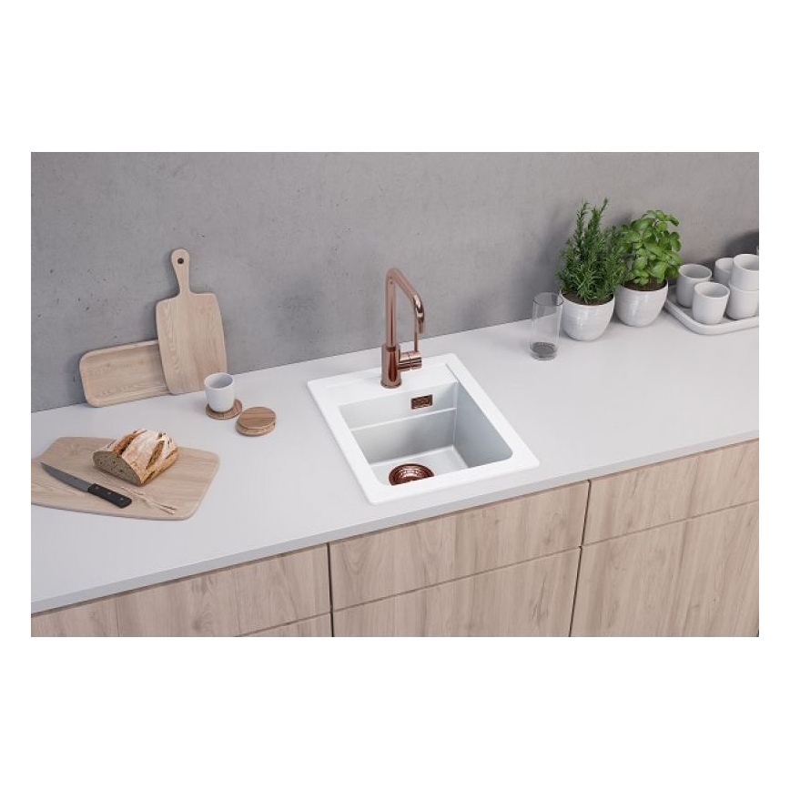 ALVEUS 1139079 - Kuchynský drez ATROX 50x40 cm granit/biela