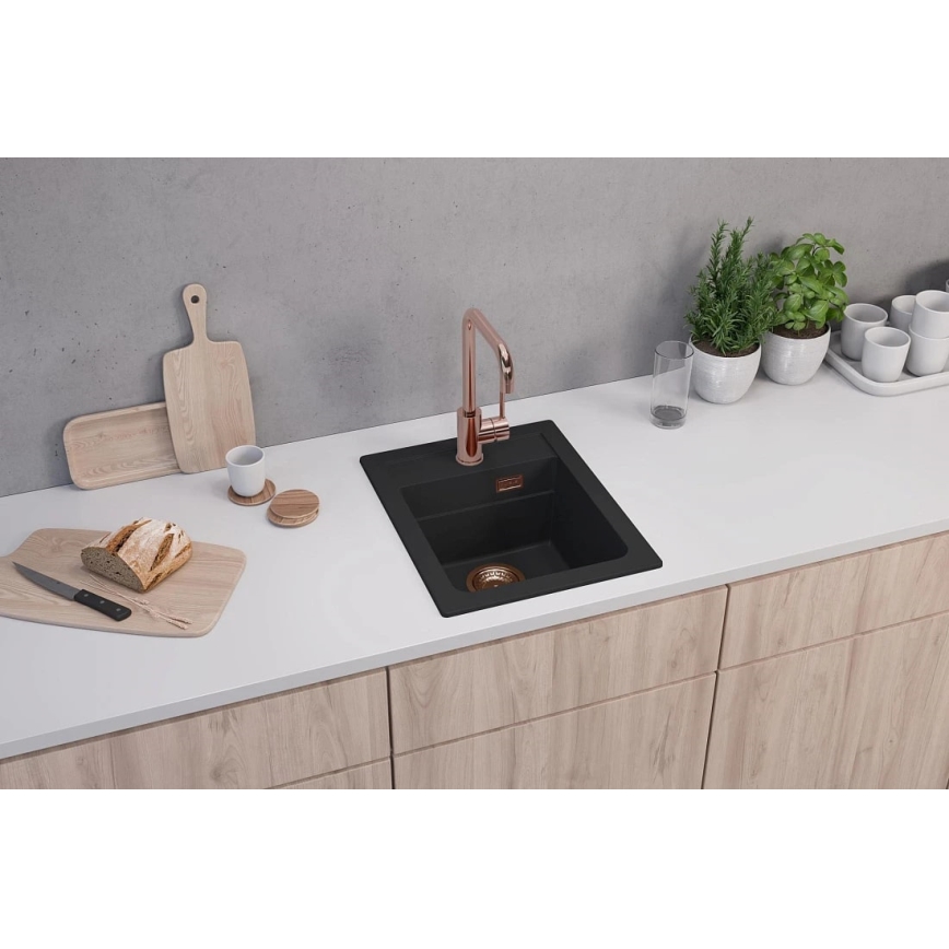ALVEUS 1139771 - Kuchynský drez ATROX 50x40 cm granit/čierna