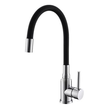 ALVEUS 1144427 - Drezová batéria s flexibilným ramienkom MINTAS 34 cm lesklý chróm/čierna