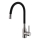 ALVEUS 1144432 - Drezová batéria s flexibilným ramienkom MINTAS 34 cm kefovaná oceľ/čierna