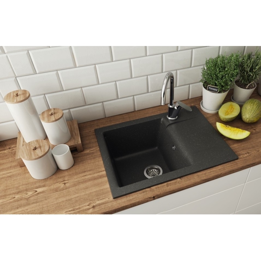 ALVEUS 1149116 - Kuchynský drez GEM 59x50 cm granit/čierna
