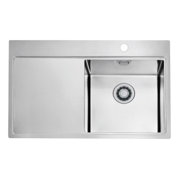 ALVEUS 1149516 - Kuchynský drez PURE 79x52,5 cm satin, pravé prevedenie + sifón s rýchlouzáverom