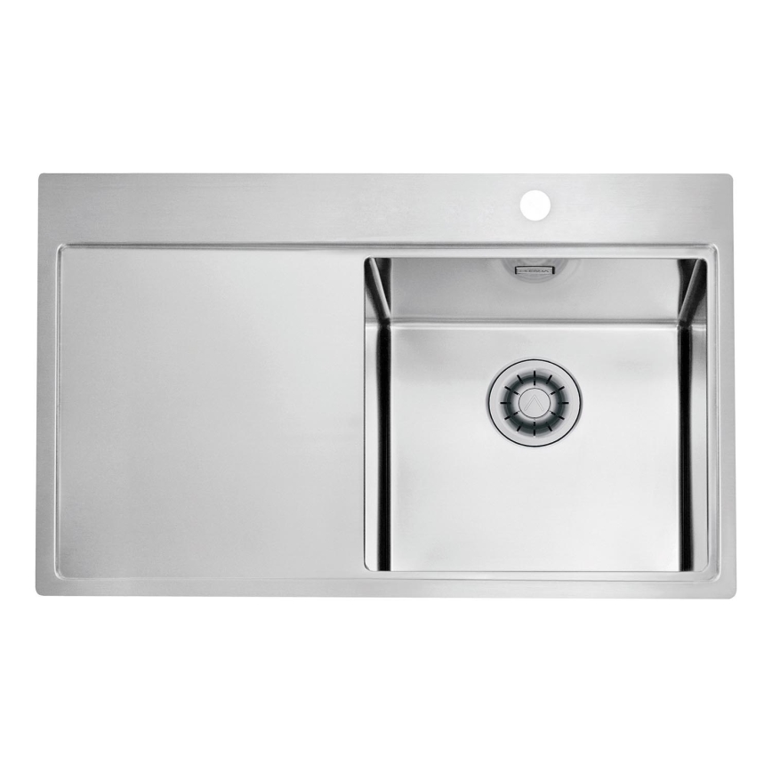 ALVEUS 1149516 - Kuchynský drez PURE 79x52,5 cm satin, pravé prevedenie + sifón s rýchlouzáverom