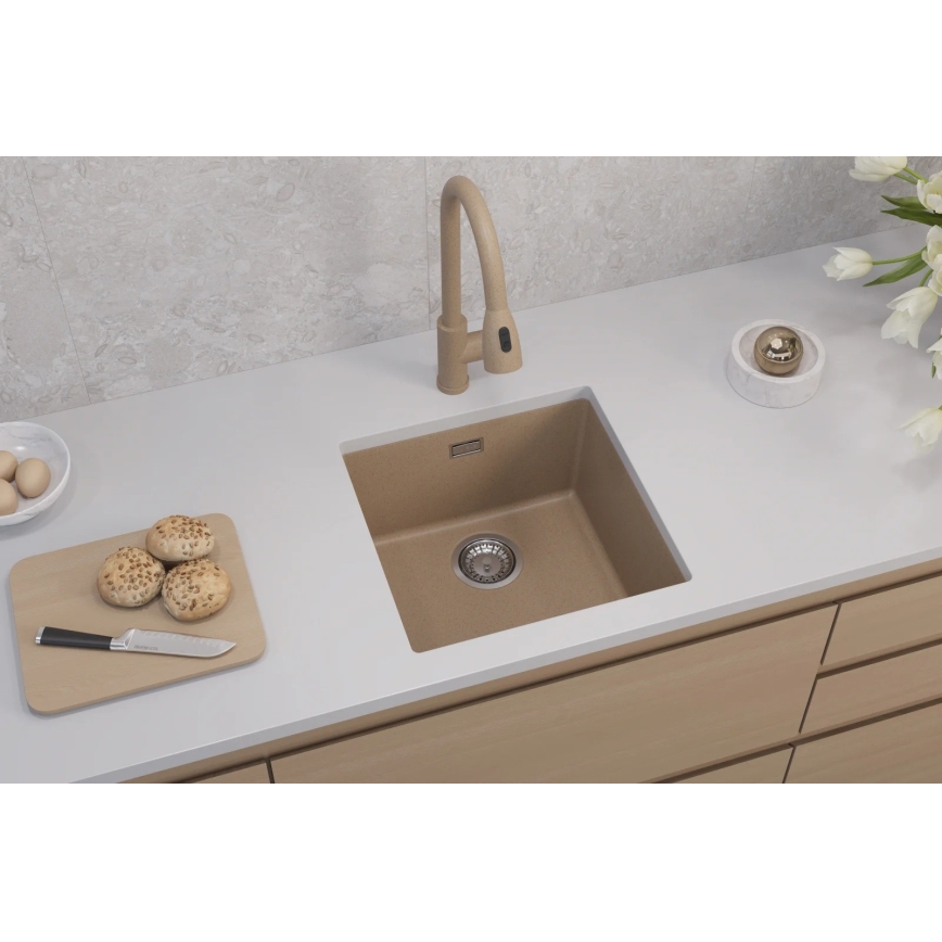 ALVEUS 1150047 - Kuchynský drez OMNI 45x45 cm granit/béžová