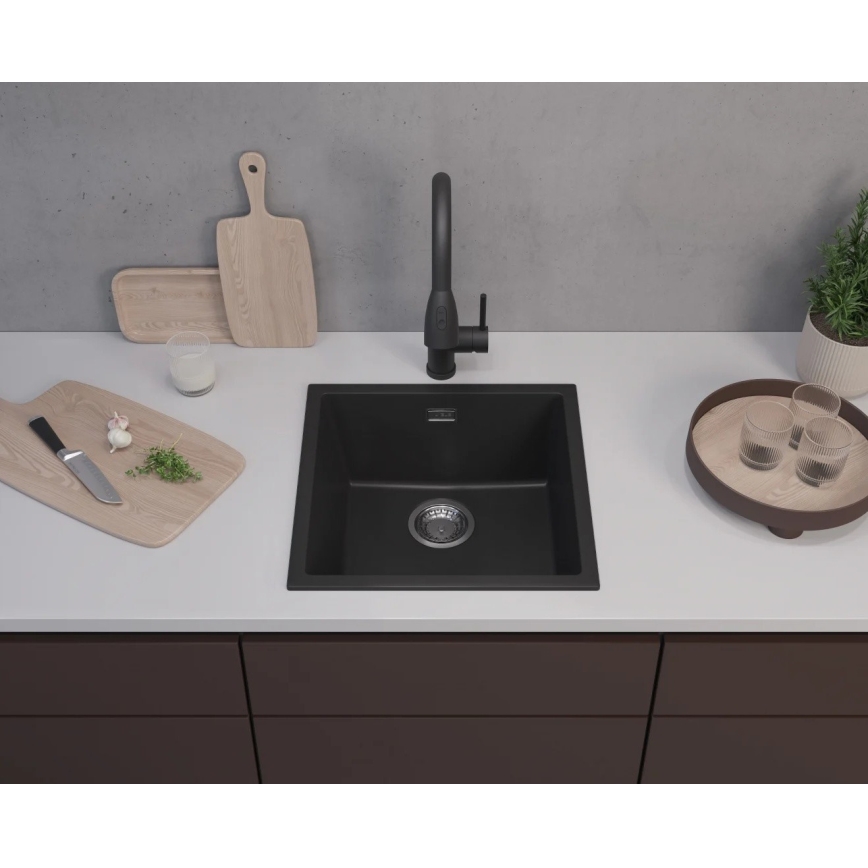 ALVEUS 1150048 - Kuchynský drez OMNI 45x45 cm granit/čierna