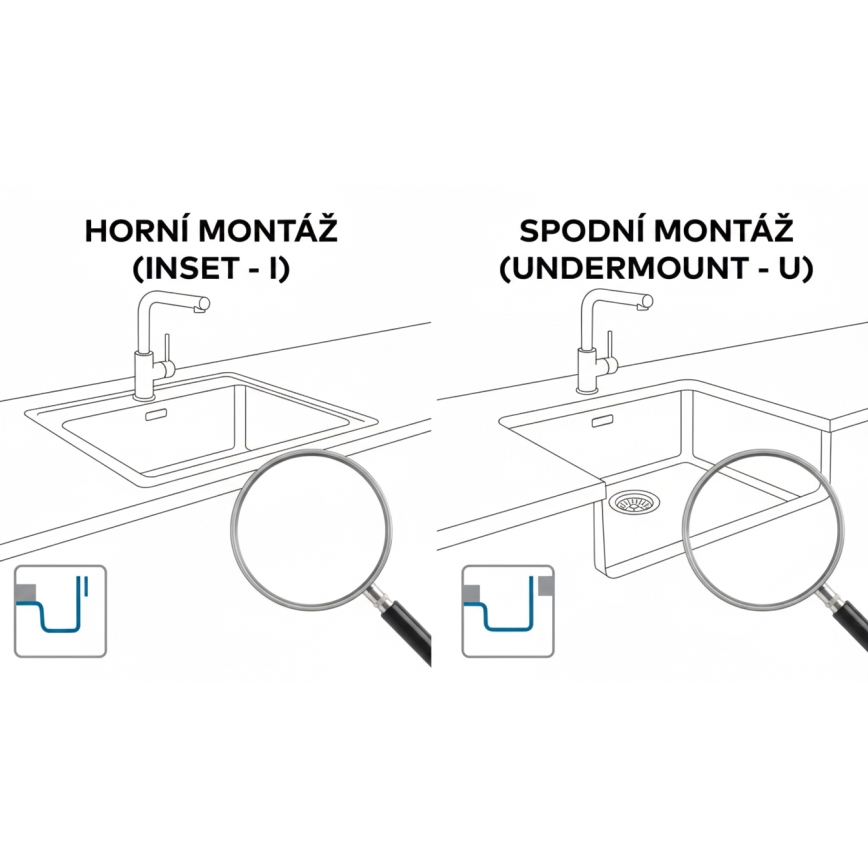 ALVEUS 1150051 - Kuchynský drez OMNI 55x45 cm granit/biela