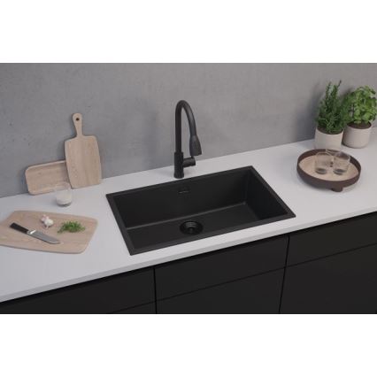 ALVEUS 1150064 - Kuchynský drez OMNI 75x45 cm granit/čierna