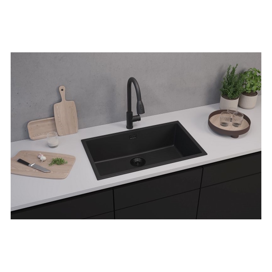 ALVEUS 1150064 - Kuchynský drez OMNI 75x45 cm granit/čierna