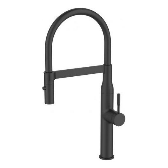 ALVEUS 1150893 - Drezová batéria s flexibilným ramienkom so sprškou MIRAGE 49,5 cm čierna