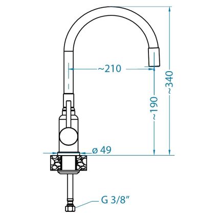 ALVEUS SETA23228 - Kuchynský drez ATROX 59x50 cm + drezová batéria s flexibilným ramenom MINTAS 34 cm granit/matná čierna