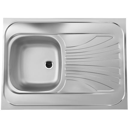 ALVEUS SETA24019 - Kuchynský drez CLASSIC 80x60 cm + drezová batéria s flexibilným ramienkom MINTAS 34 cm kartáčovaná oceľ/čierna