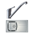 ALVEUS SETA259 - Kuchynský drez BASIC 78x43,5 cm + drezová batéria RIVIERA 14,8 cm satinovaný/lesklý chróm