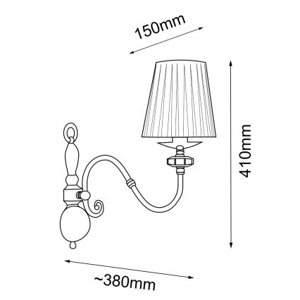 Amplex - Nástenná lampa 1xE14/10W/230V