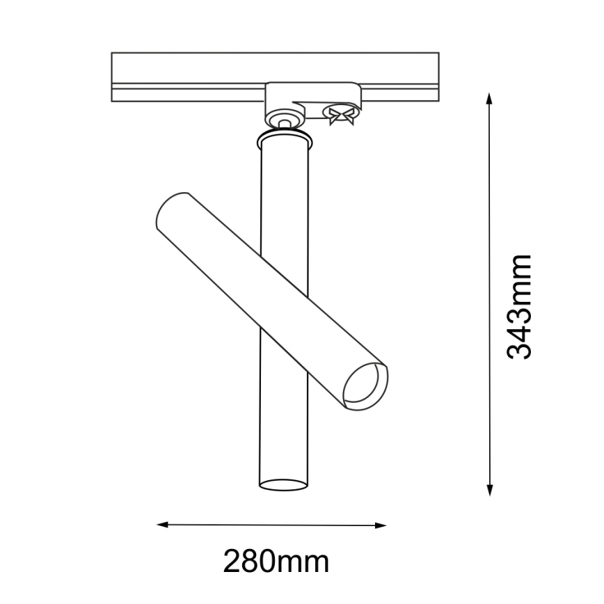Amplex - Bodové svietidlo do lištového systému 1xGU10-MR11/15W/230V biela/mosadz